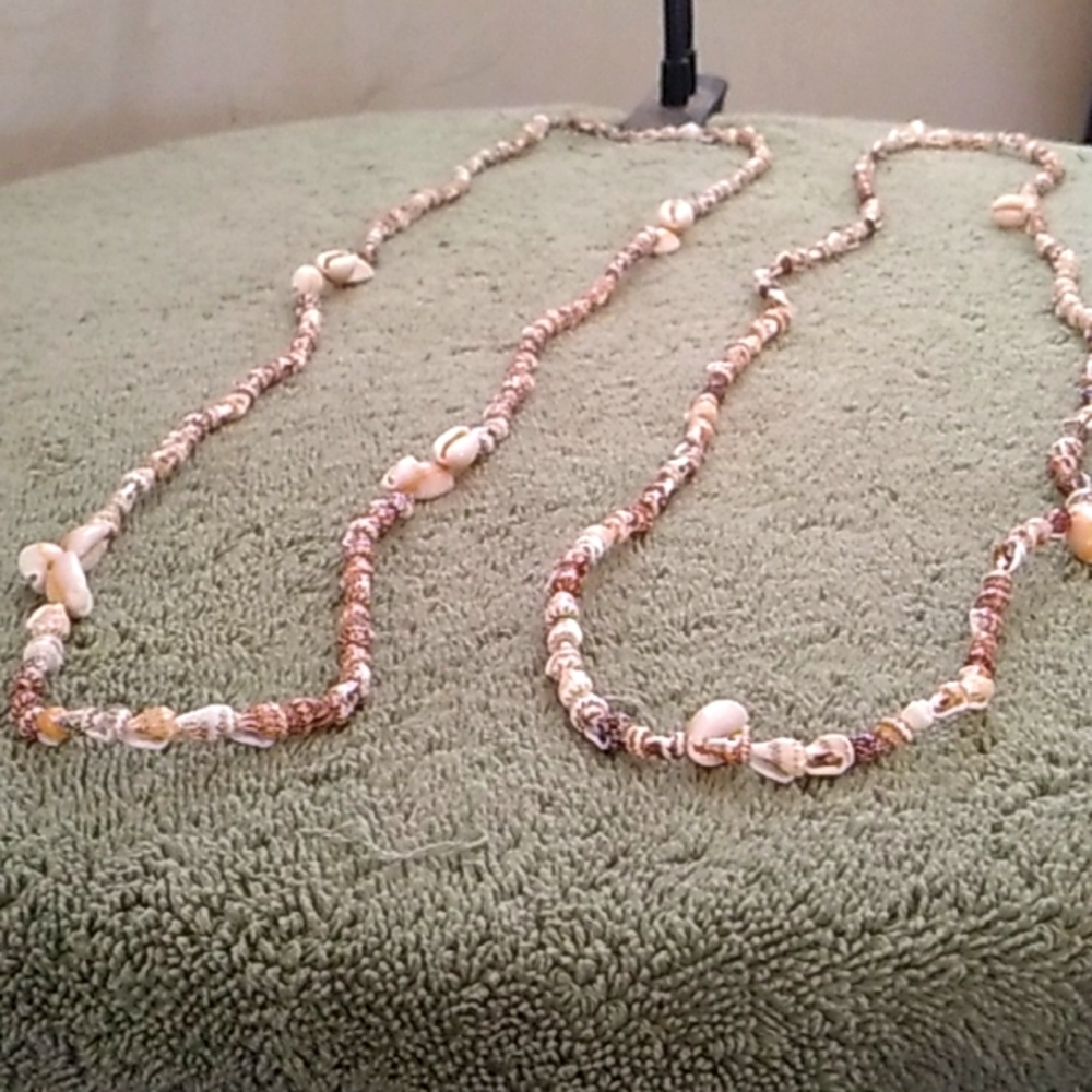 Seashell pair necklaces his and hers 30 inch